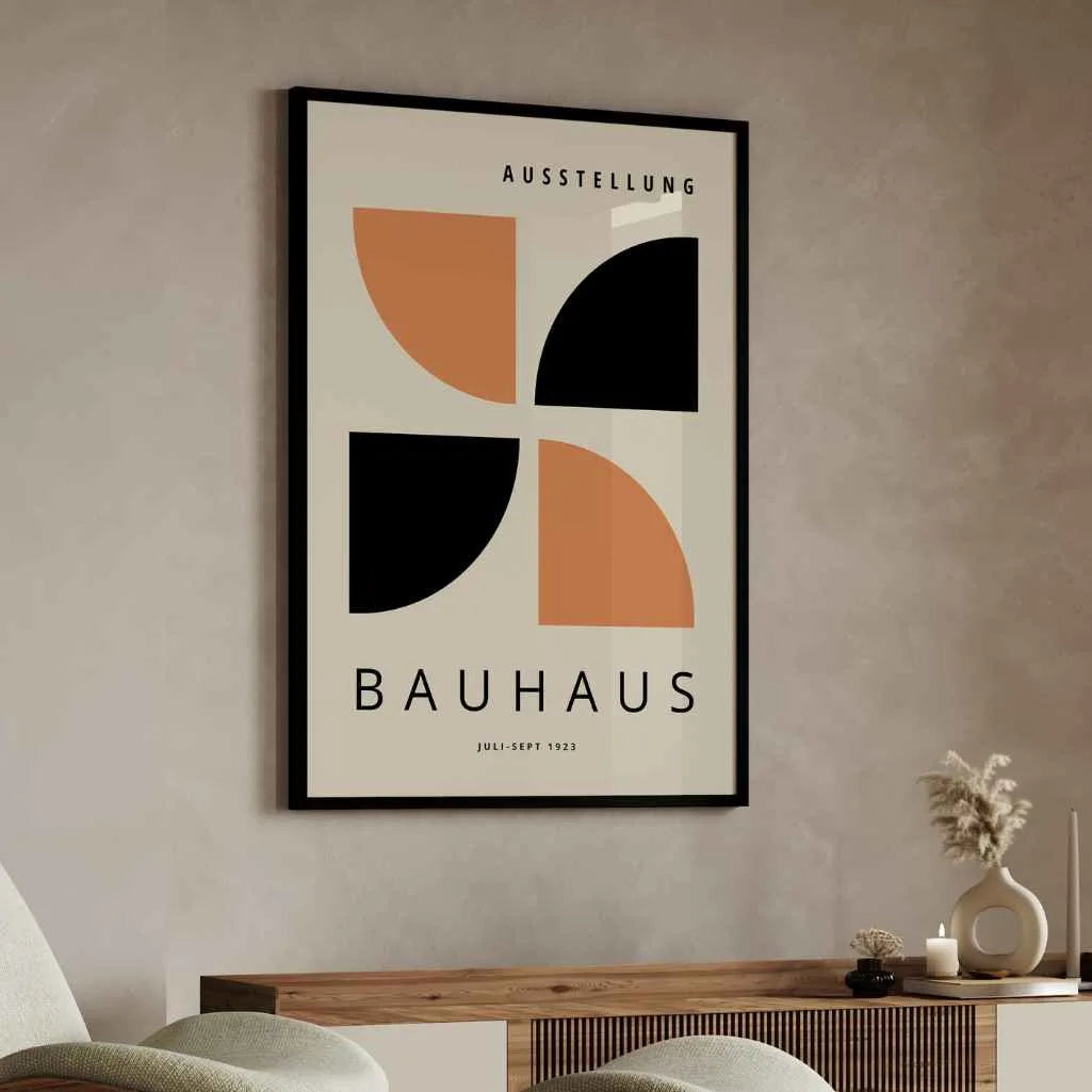 Bauhaus Orange Noir Affiche