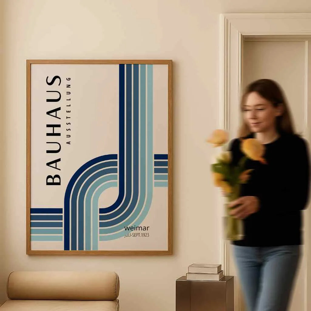 Bauhaus Dégradé Bleu Affiche