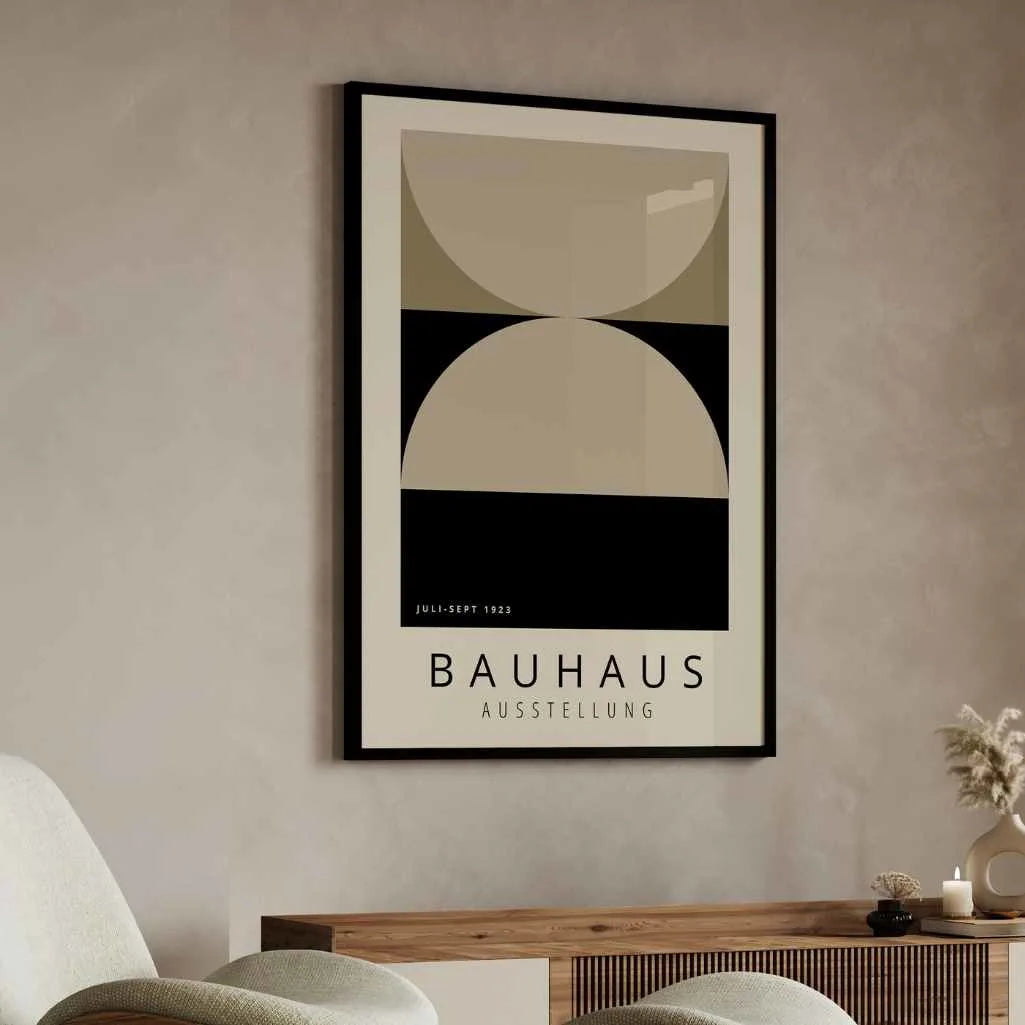 Bauhaus Beige Équilibre Affiche