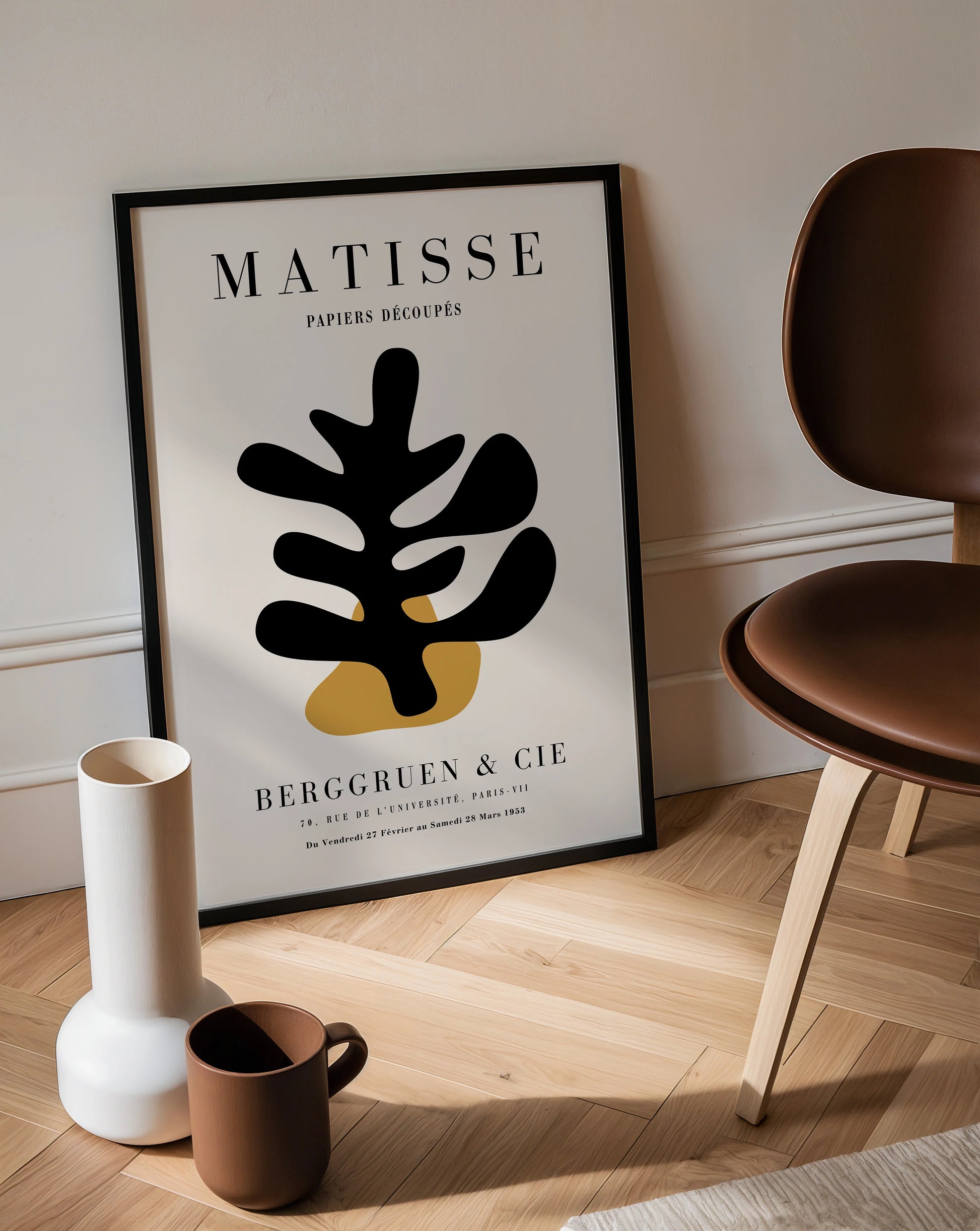 Affiche Matisse Motif Noir Et Or