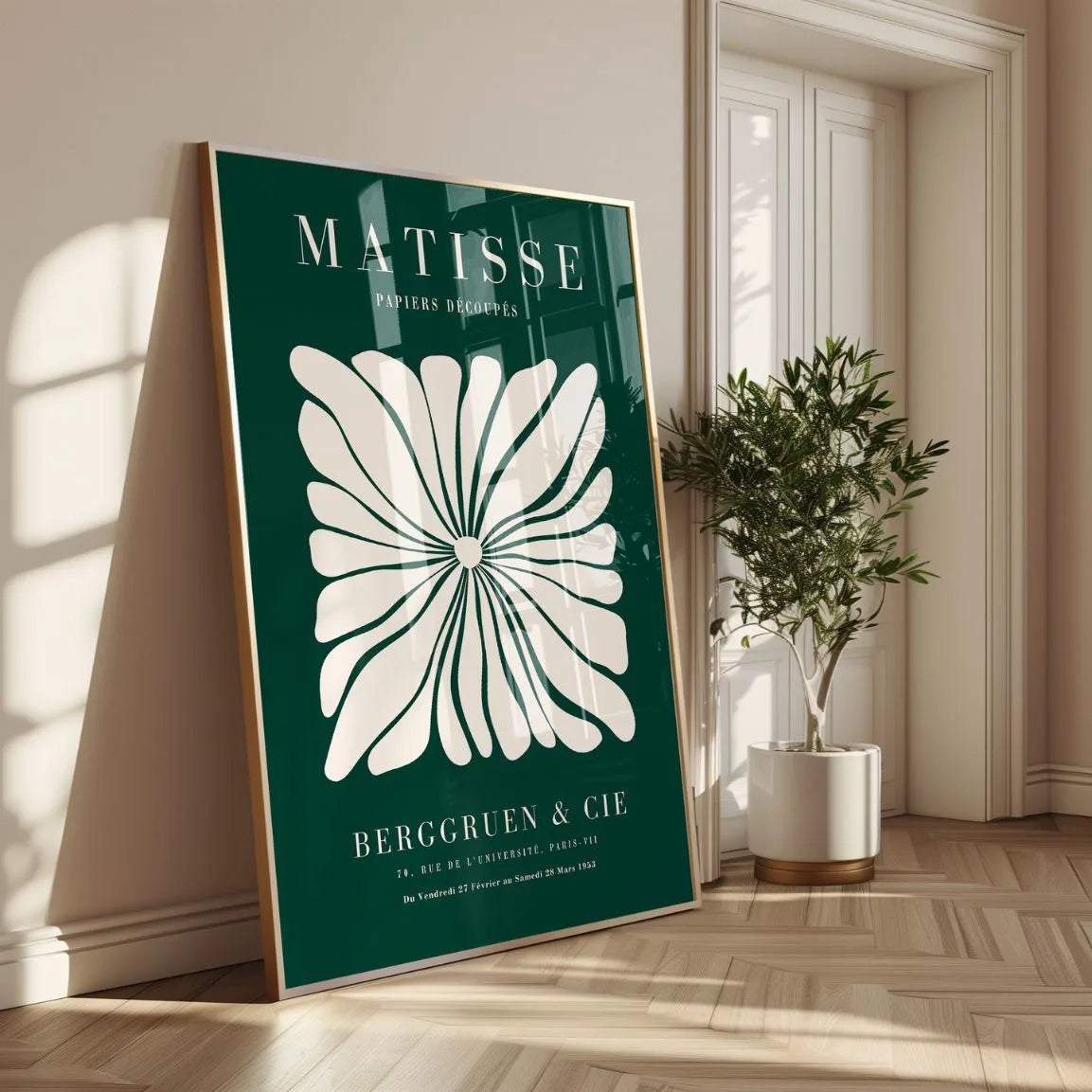 Henri Matisse Green Abstract Flower Poster