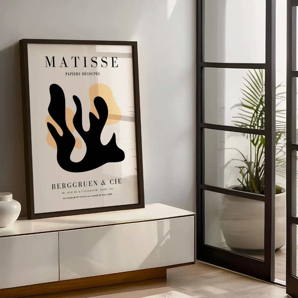 Henri Matisse Black & Orange Form Poster
