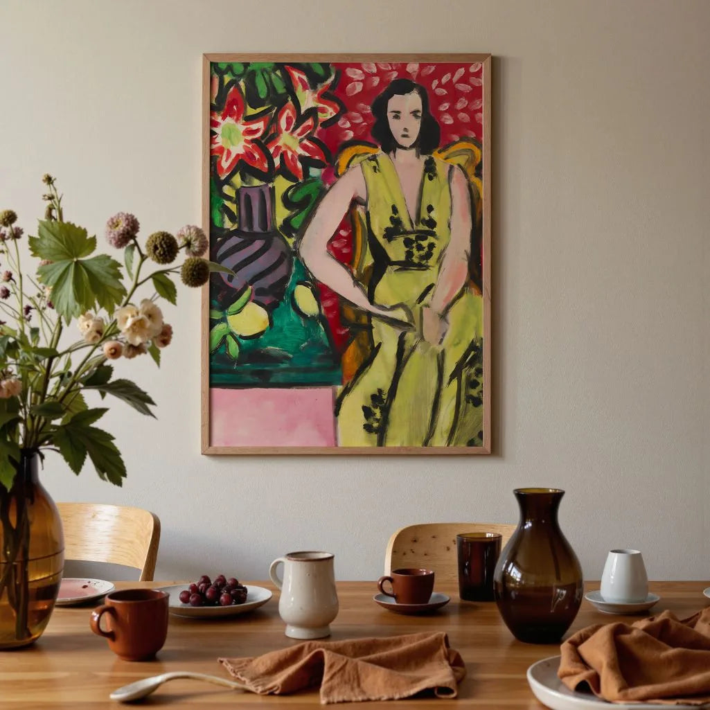 Henri Matisse Affiche – Femme assise aux amaryllis