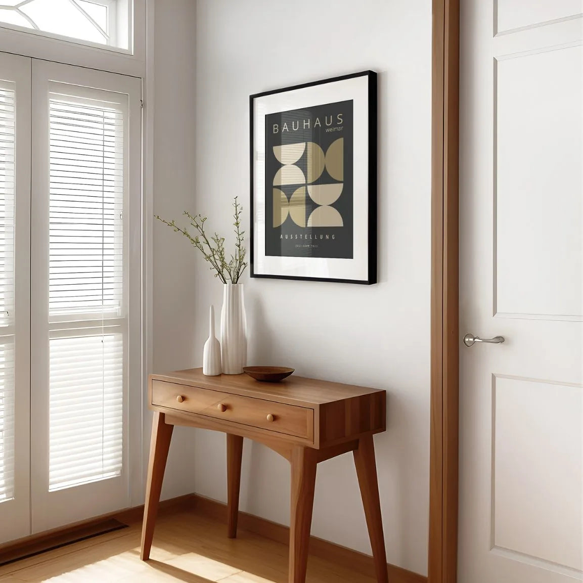 Bauhaus Ocre Formes Affiche