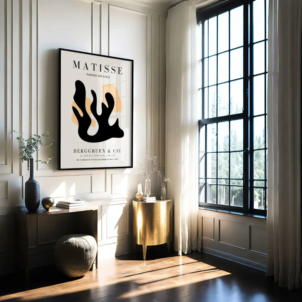 Henri Matisse Black & Orange Form Poster