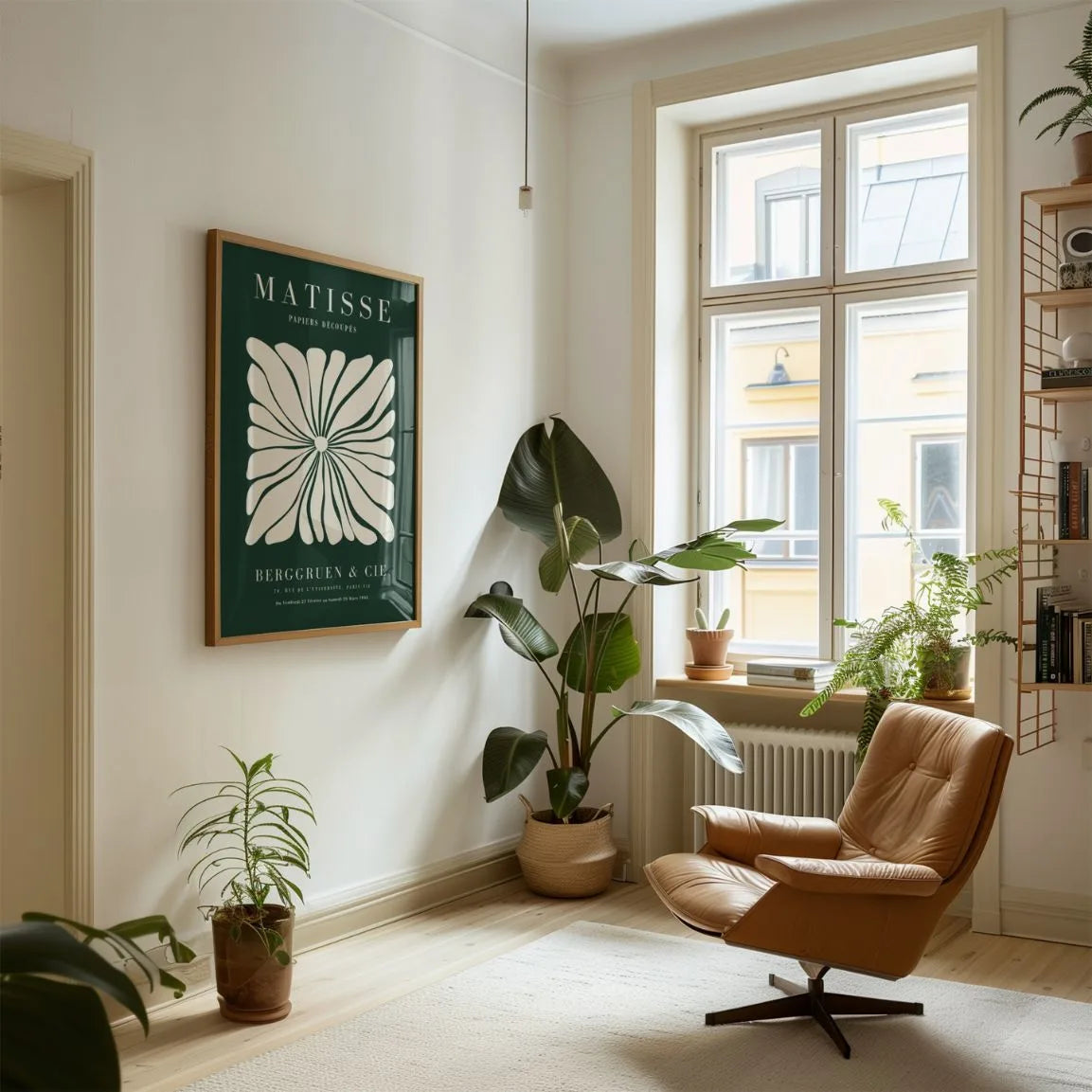 Henri Matisse Green Abstract Flower Poster