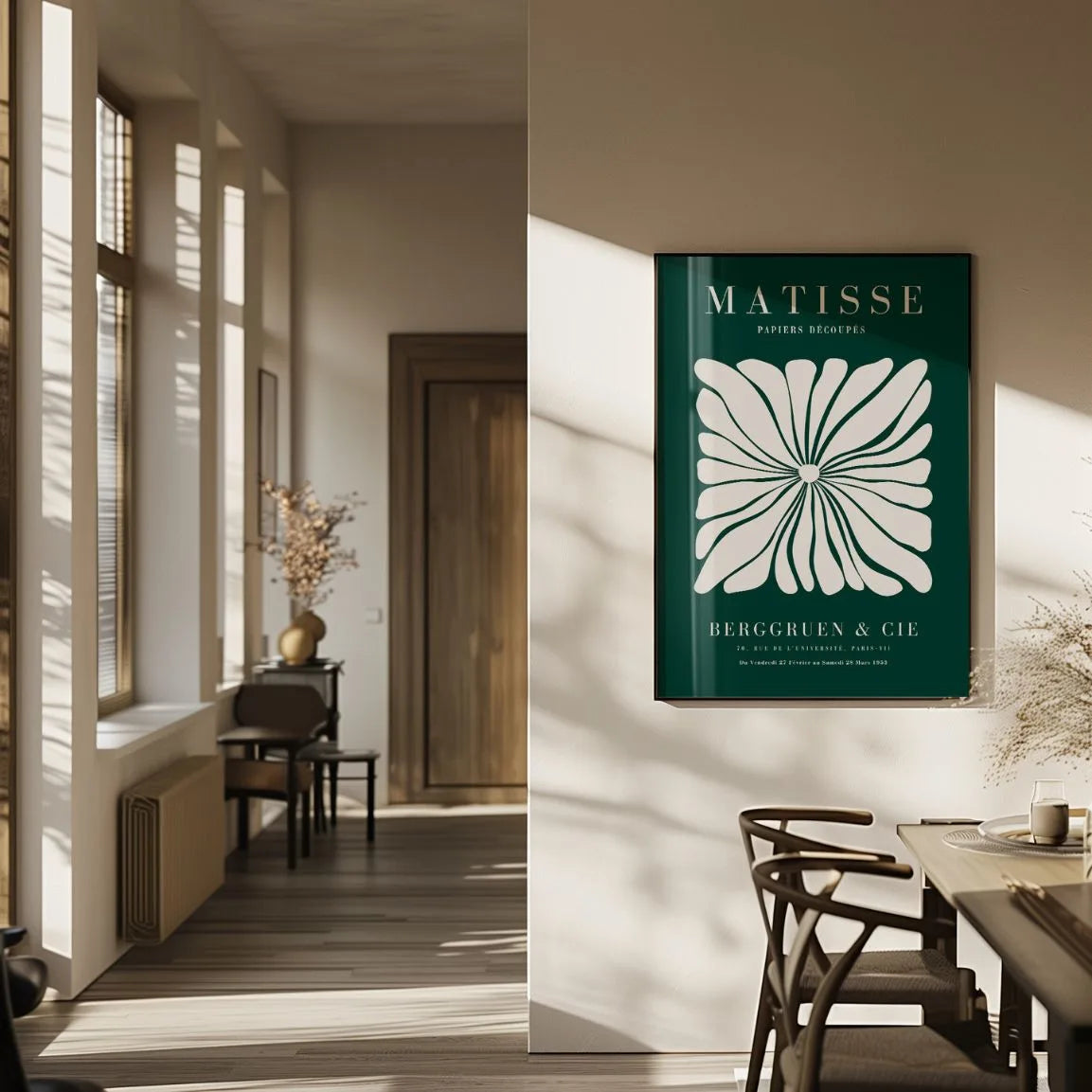 Henri Matisse Green Abstract Flower Poster