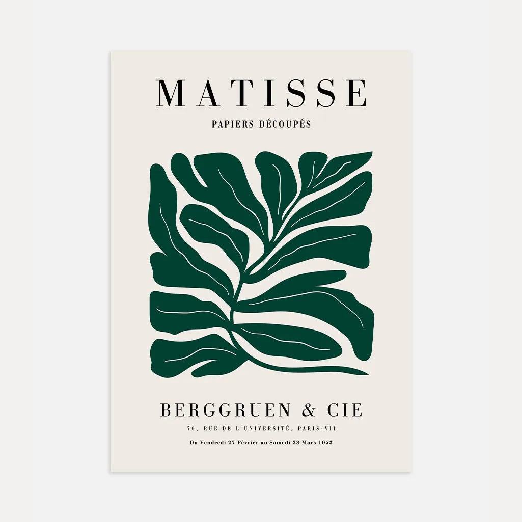 Henri Matisse Feuille Verte Affiche