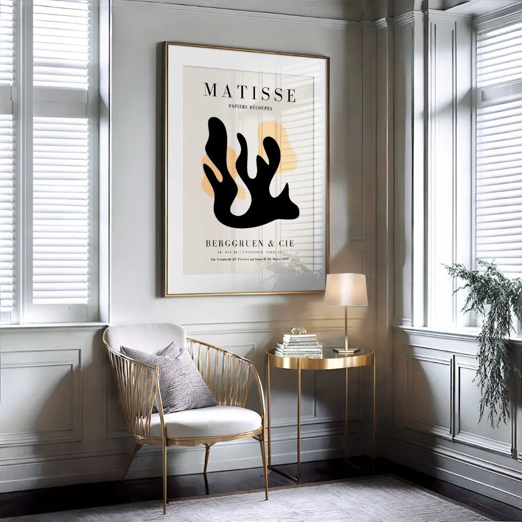 Henri Matisse Black & Orange Form Poster