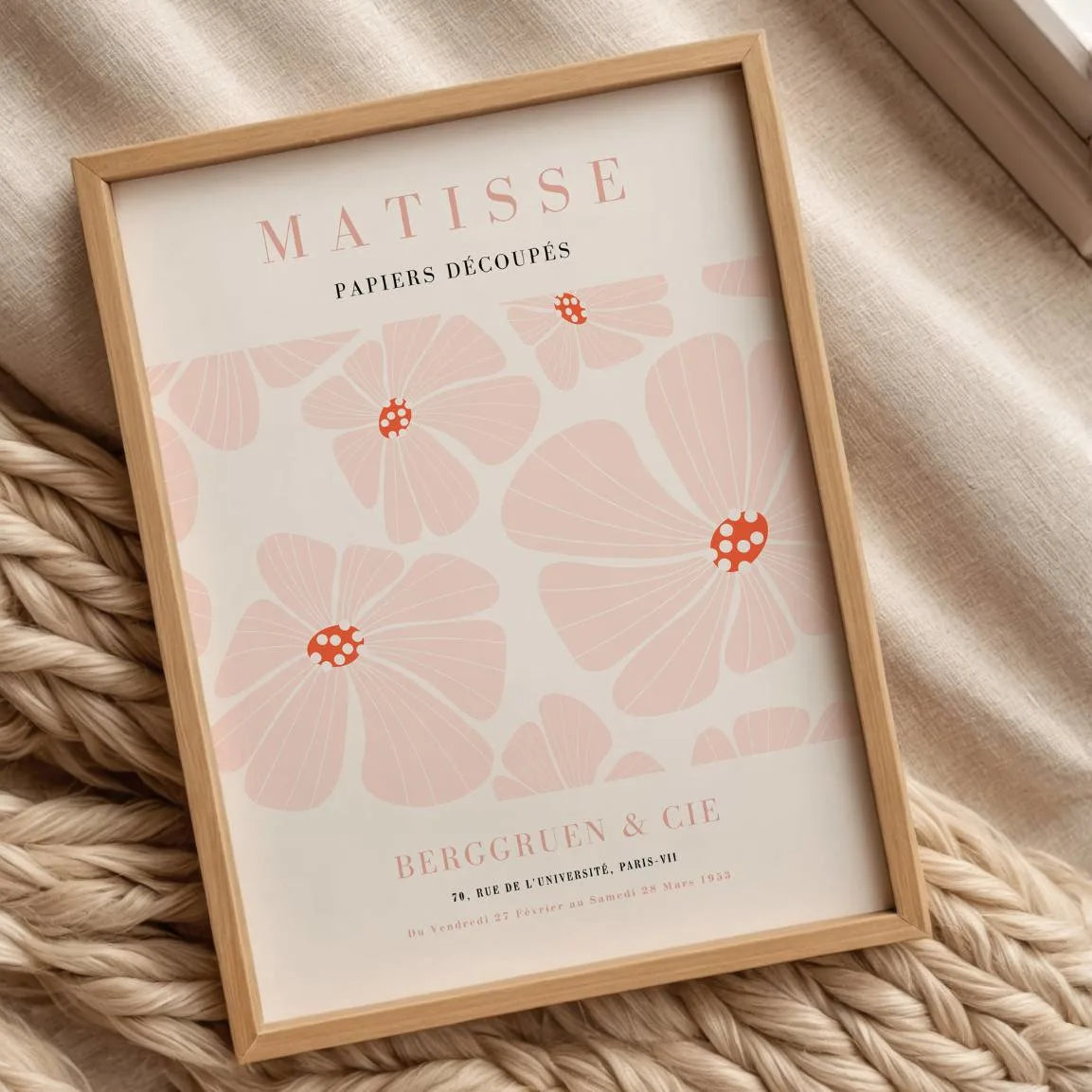 Matisse Pink Flowers Poster