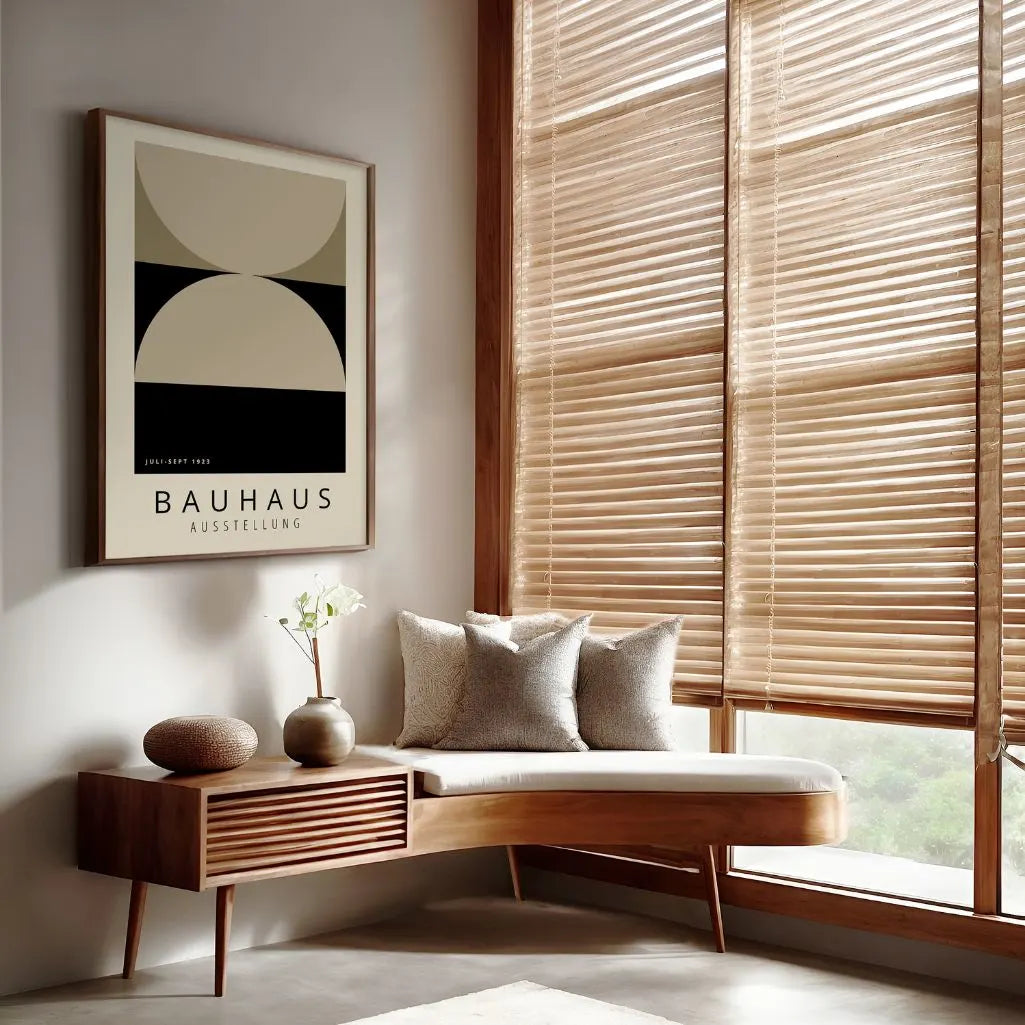 Bauhaus Beige Équilibre Affiche