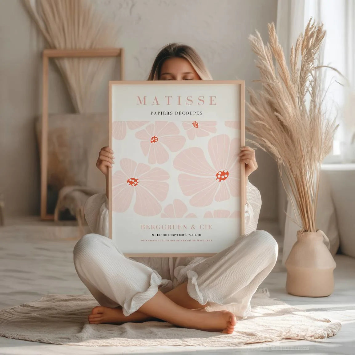 Matisse Pink Flowers Poster