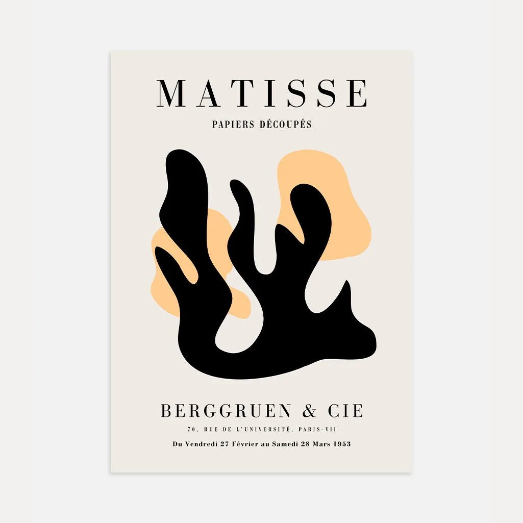 Henri Matisse Black & Orange Form Poster