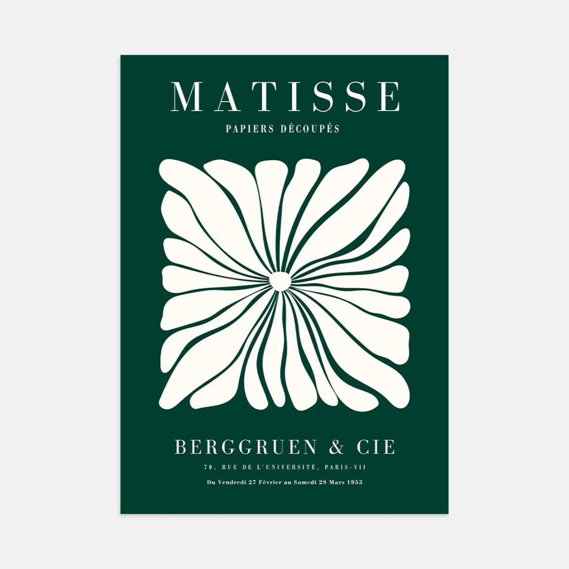 Henri Matisse Green Abstract Flower Poster
