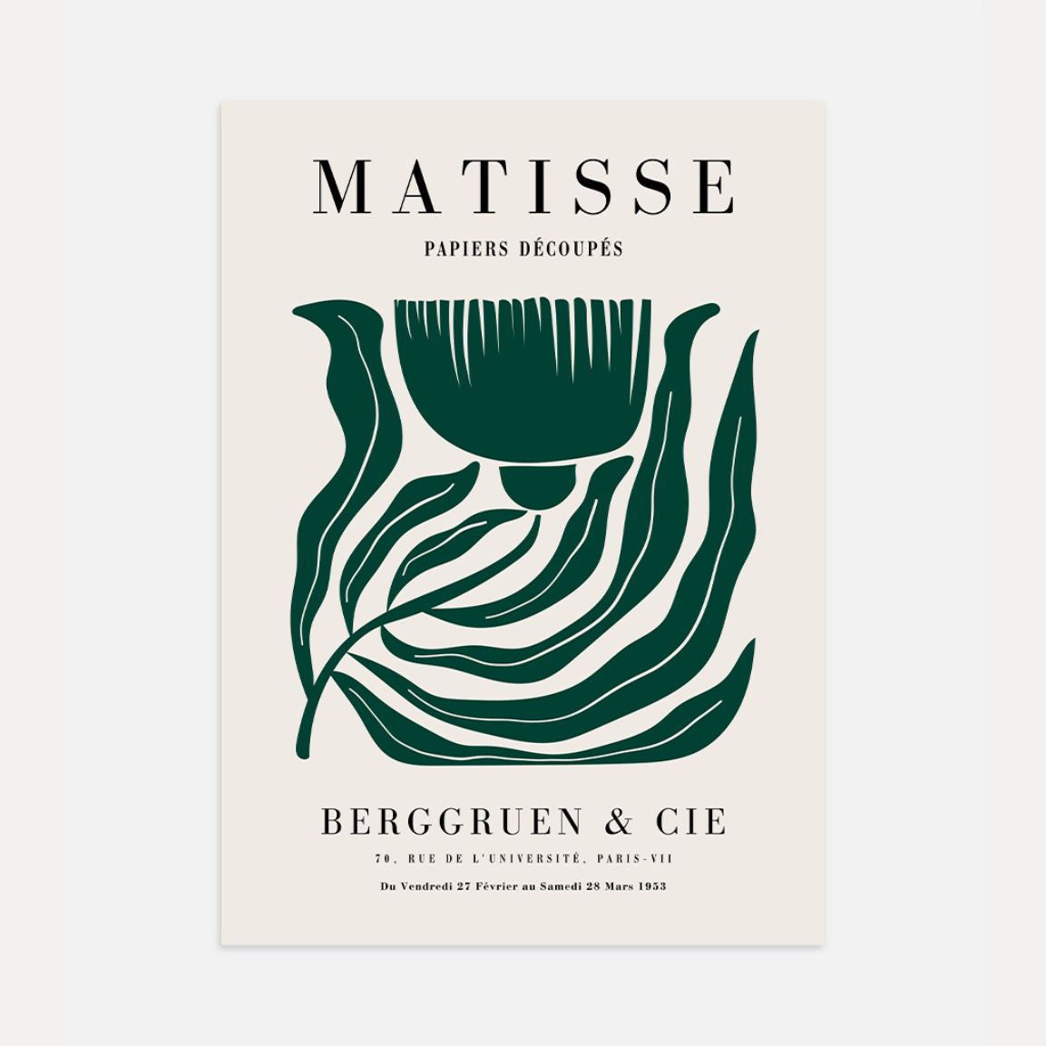 Matisse Fleur Verte Affiche