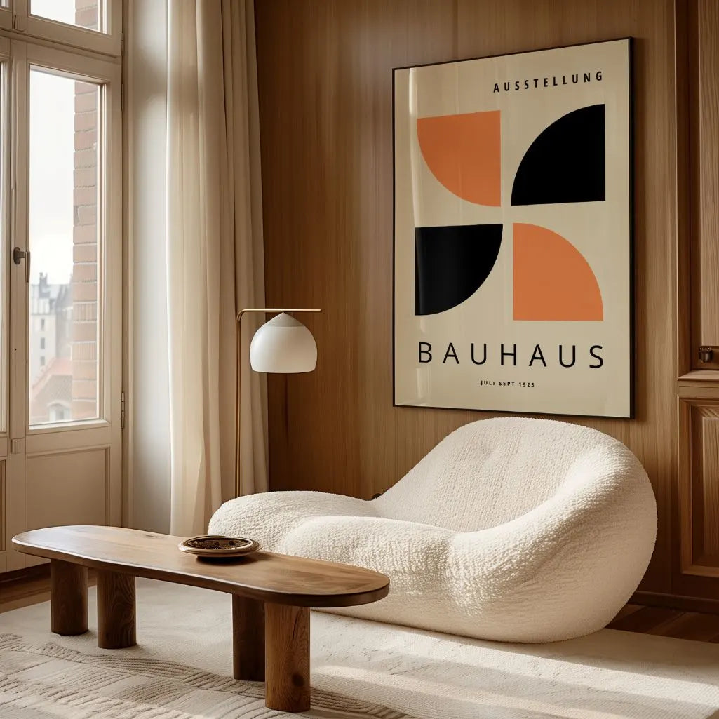 Bauhaus Orange Noir Affiche
