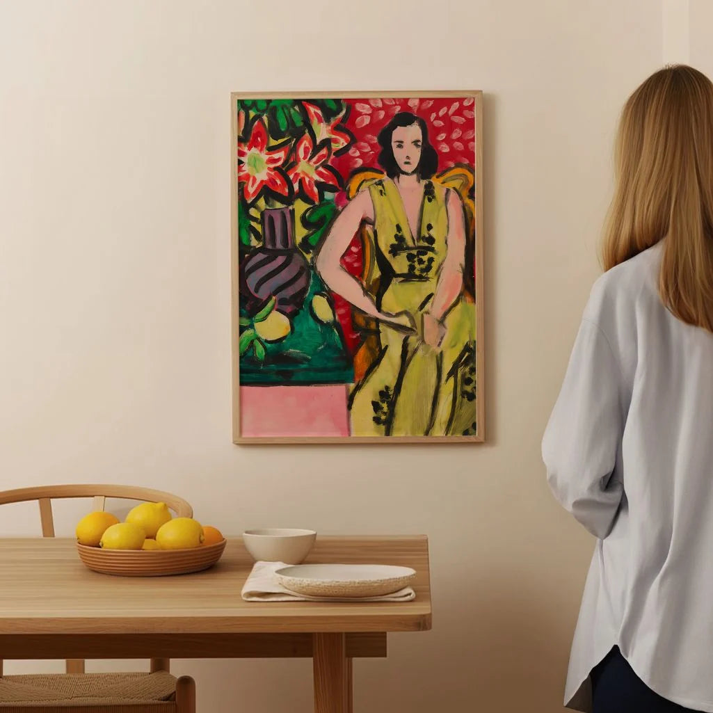 Henri Matisse Affiche – Femme assise aux amaryllis