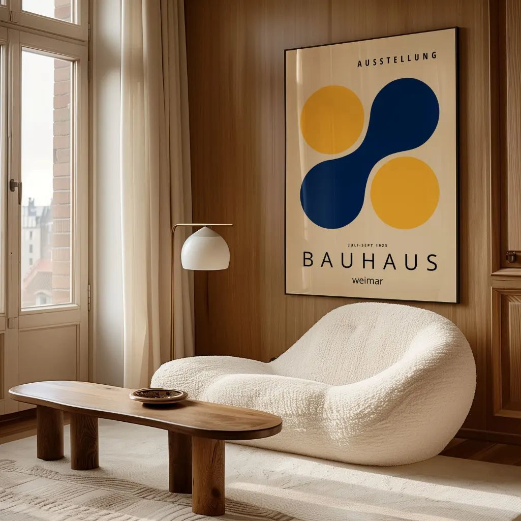 Bauhaus Cercles Jaunes Affiche
