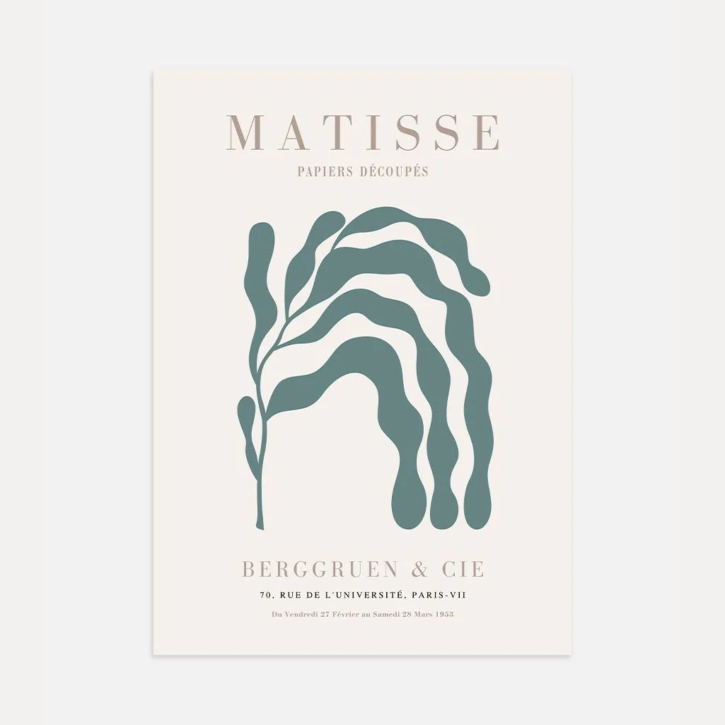 Henri Matisse Minimal Green Leaf Poster