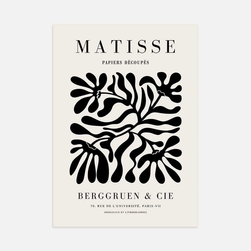 Henri Matisse – Affiche Florale Noire