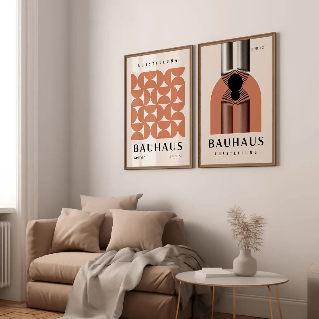 Duo Géométrique Bauhaus – Lot de 2 affiches