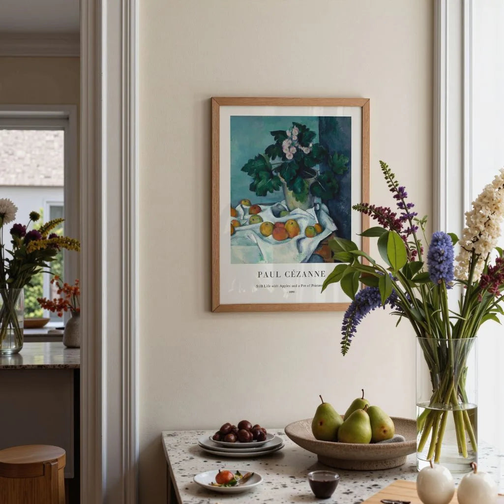 Cézanne Apples and Primroses Poster