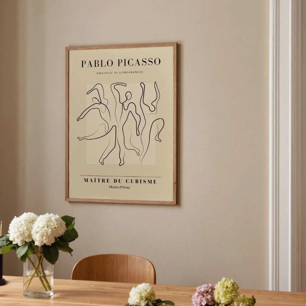 Picasso-Inspired Dance of Forms Poster