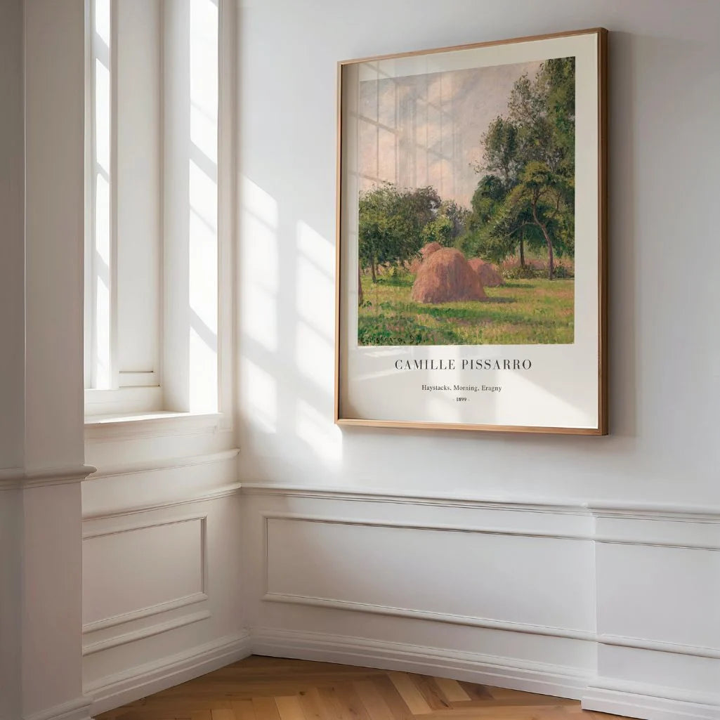 Pissarro Haystacks Morning Eragny Poster