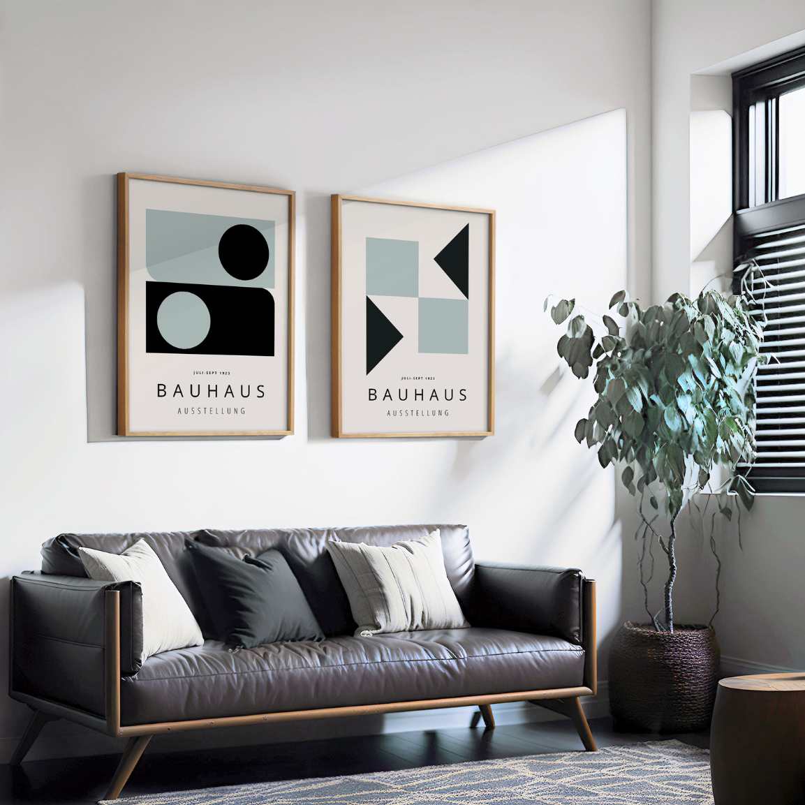 Bauhaus Geometry Poster Set of 2