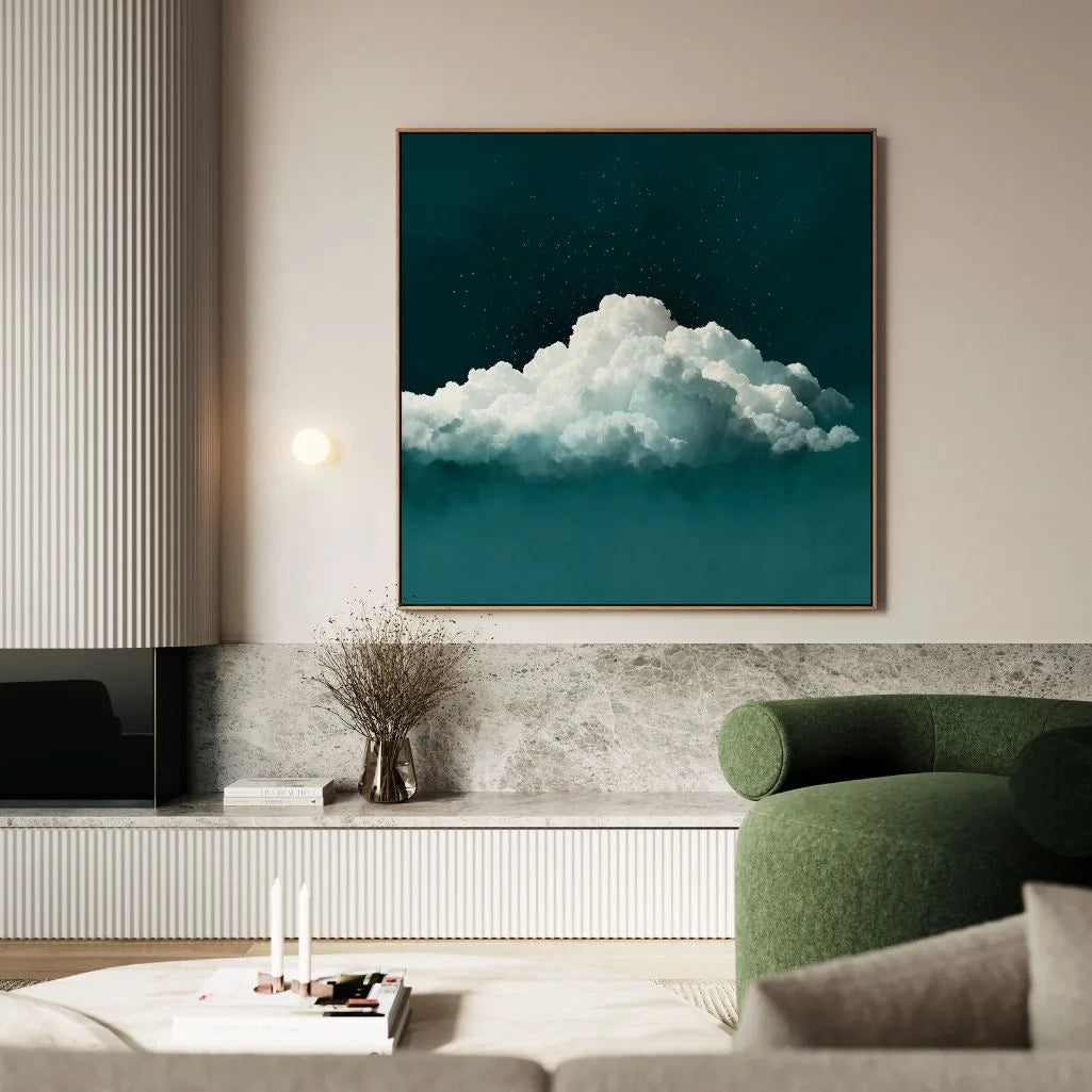Toile encadrée – Ciel vert