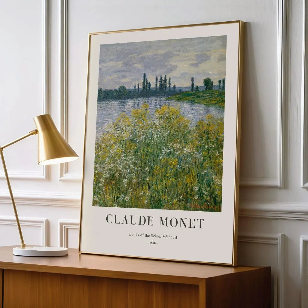 Monet Banks of the Seine Vetheuil Poster