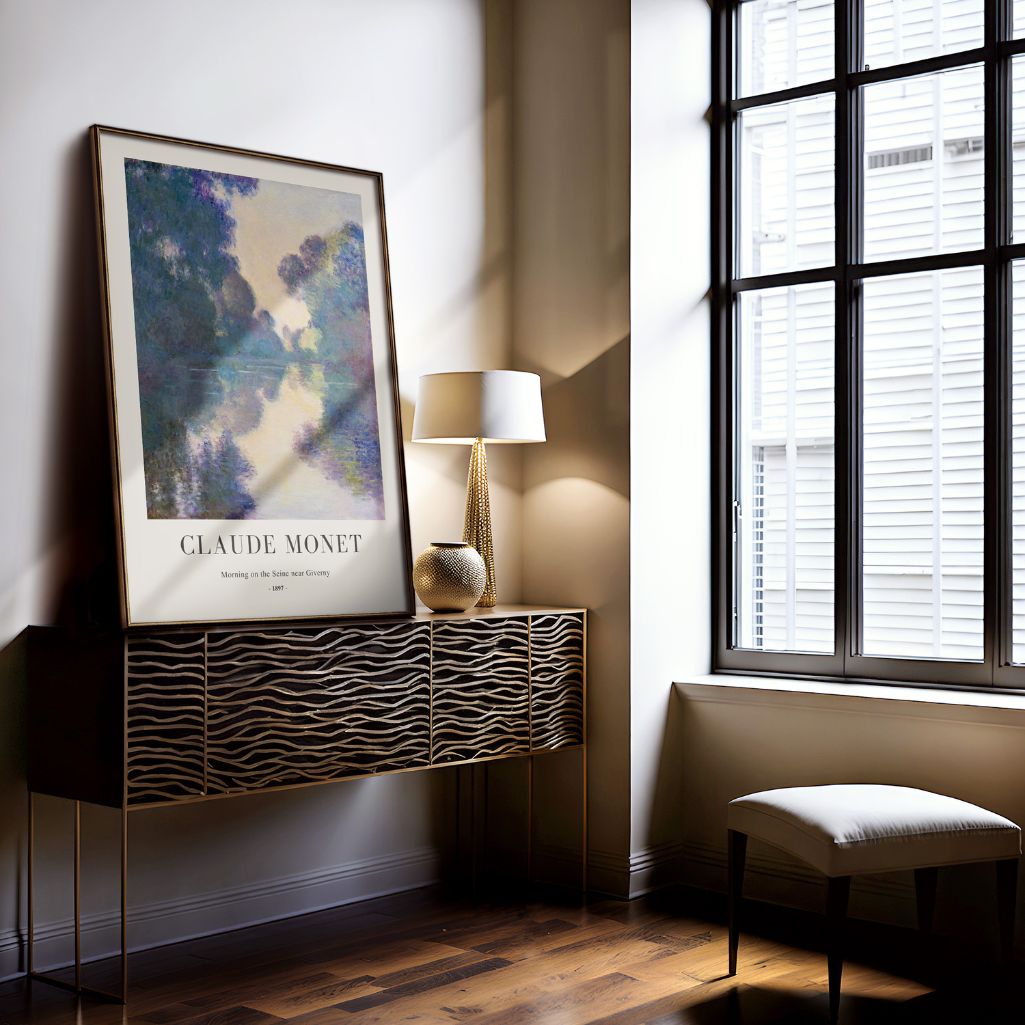 Monet Misty Morning Seine Poster