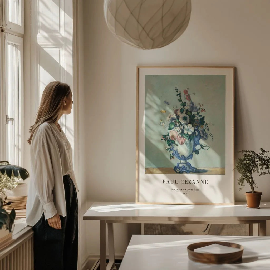 Paul Cézanne Flowers in a Rococo Vase Poster