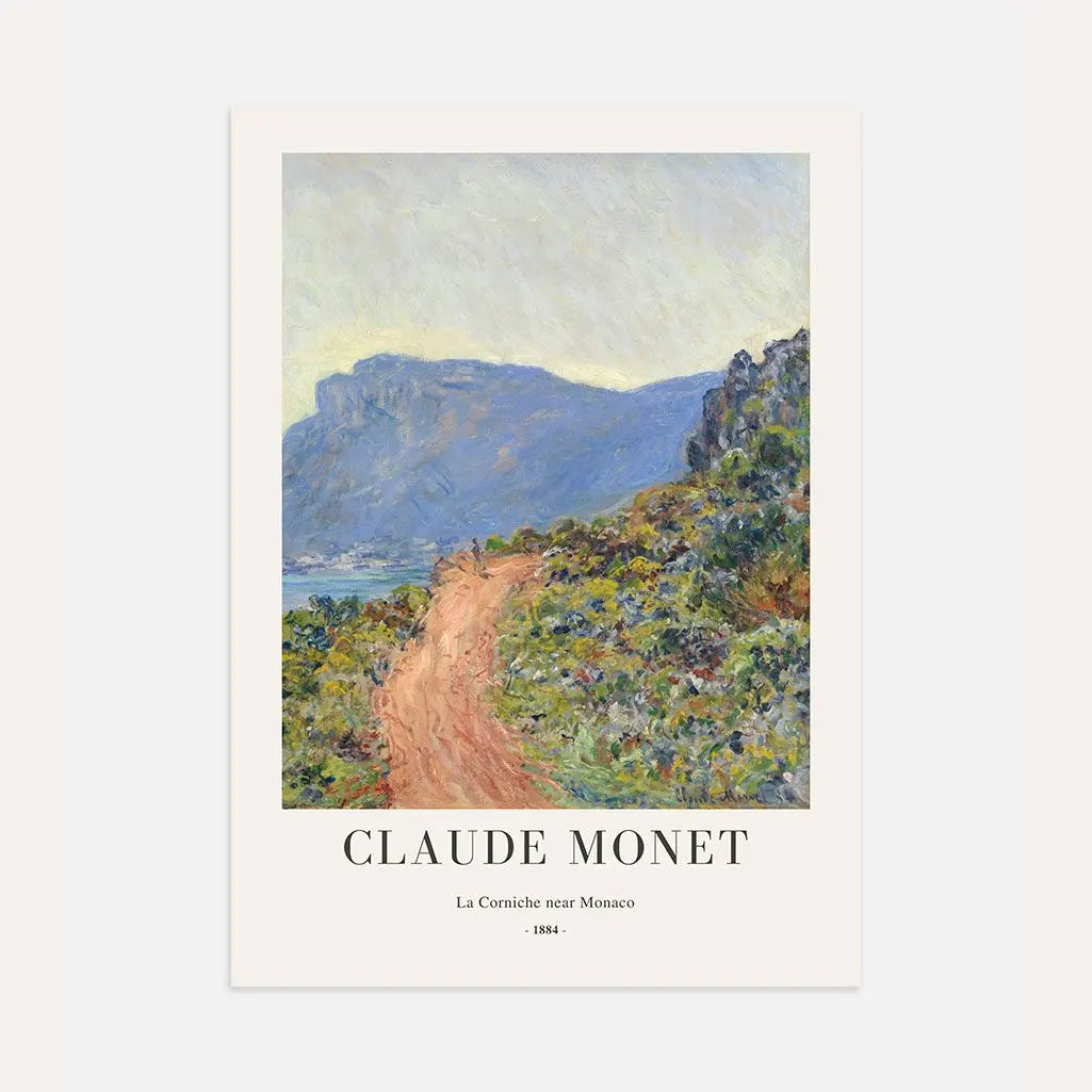 Claude Monet – La Corniche près de Monaco (1884) Affiche