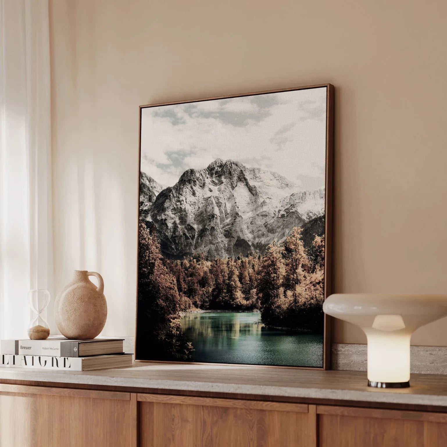 Framed Canvas Print Mountain Strength
