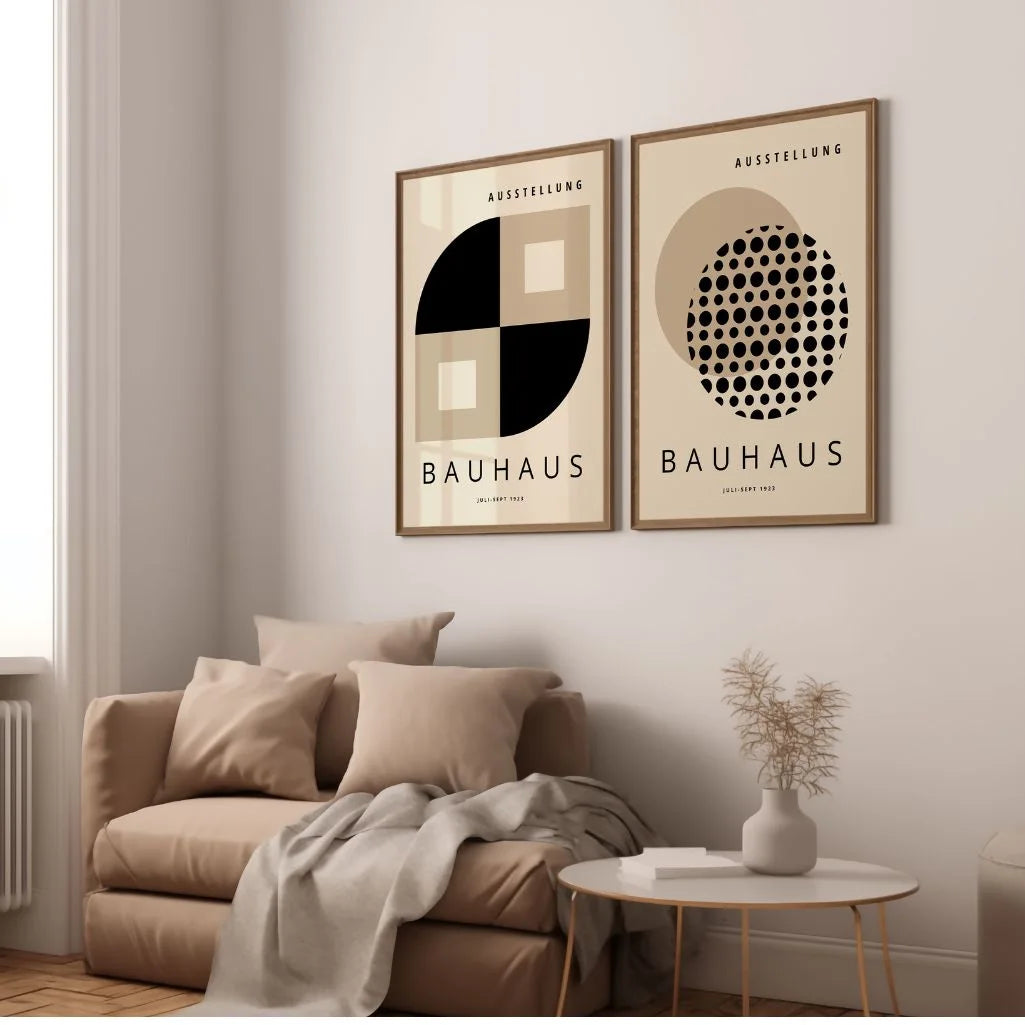 Bauhaus Noir Beige – Lot de 2 affiches