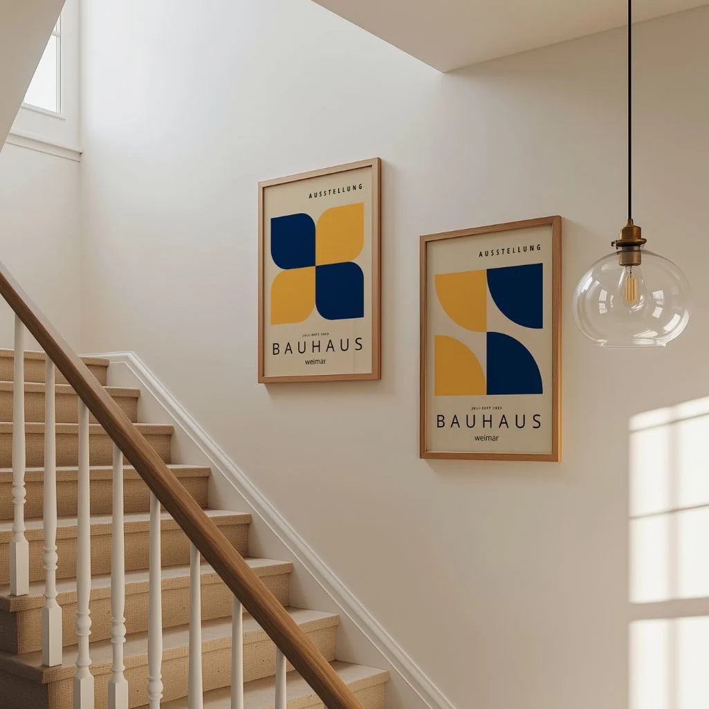 Bauhaus Navy & Yellow Set of 2 Posters