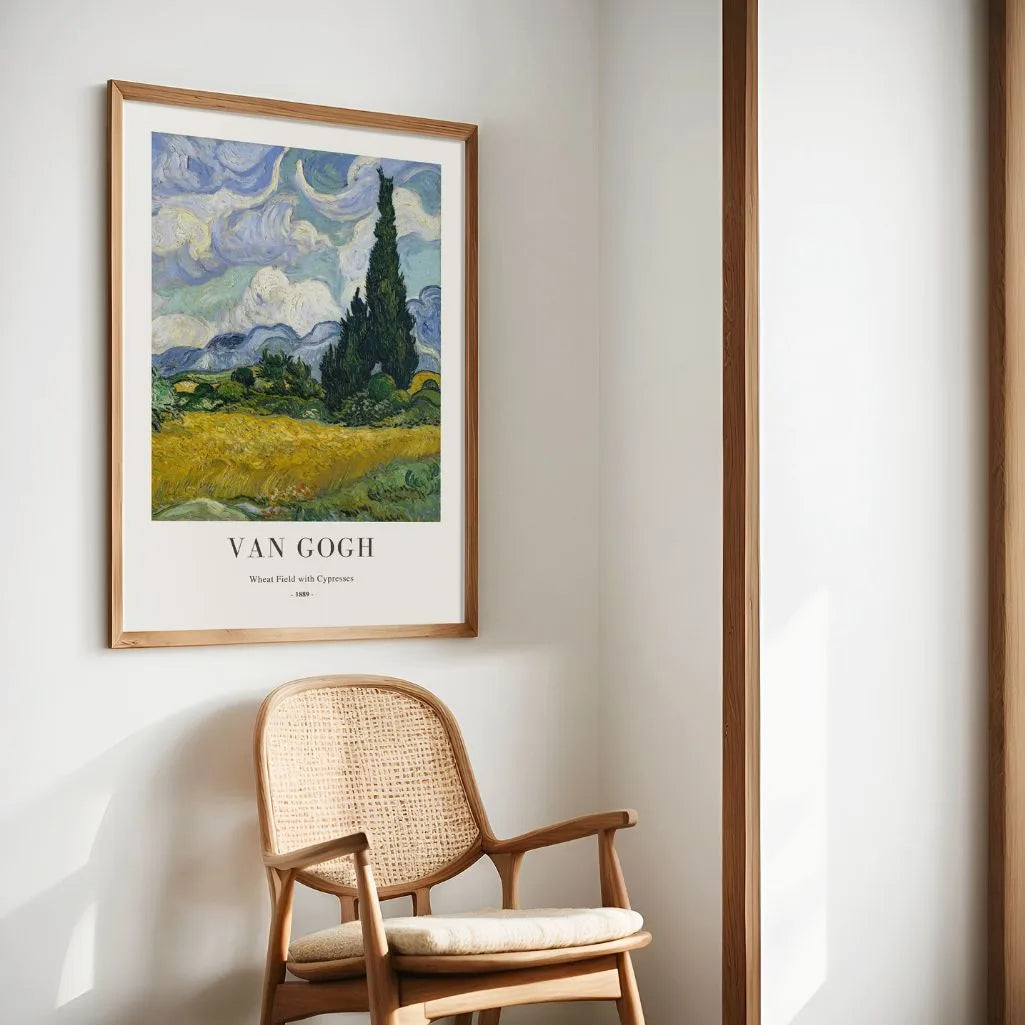 Affiche Vincent van Gogh – Champ de blé aux cyprès