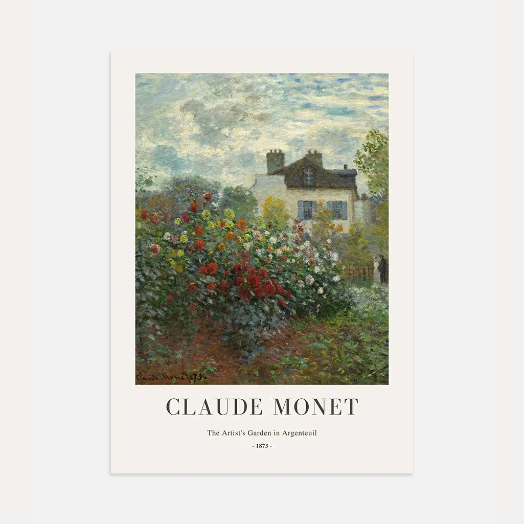 Claude Monet – Le Jardin de l’artiste à Argenteuil Affiche