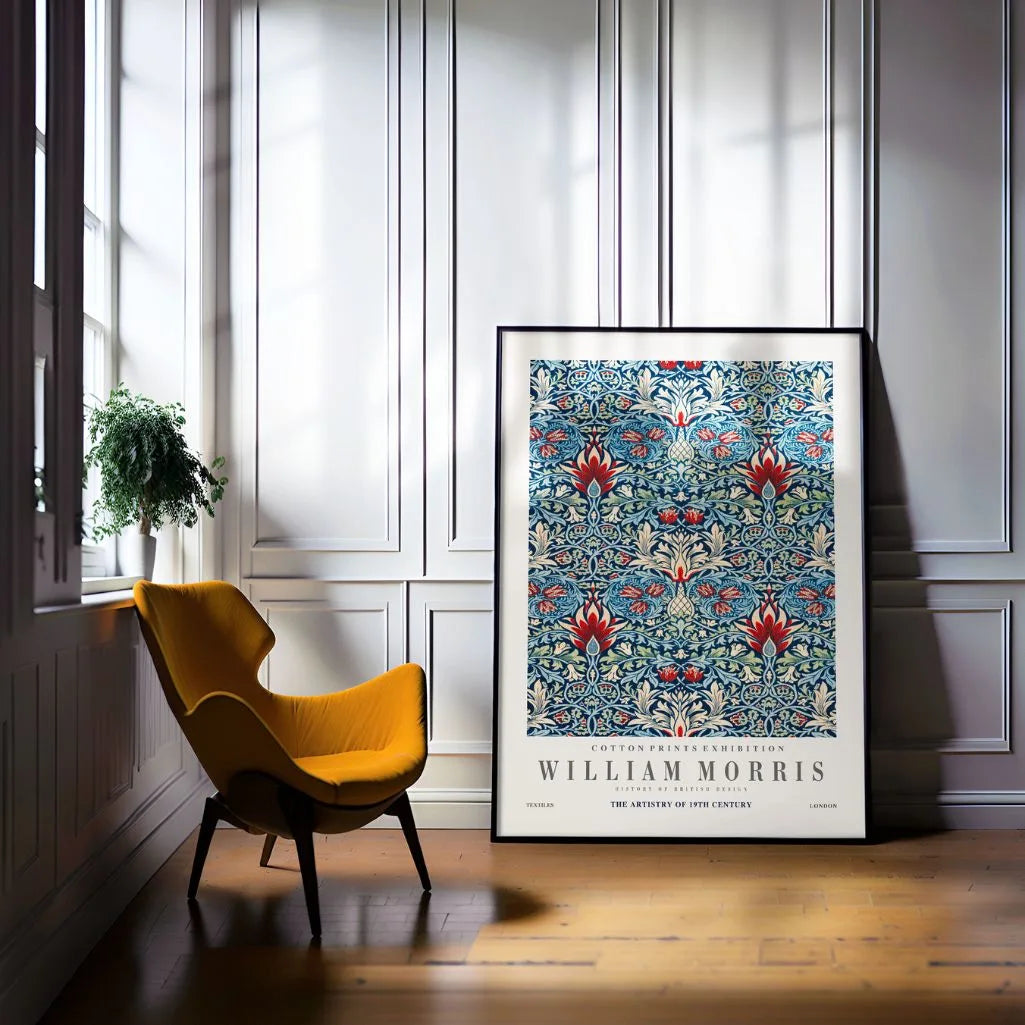 William Morris Blue Garden Poster