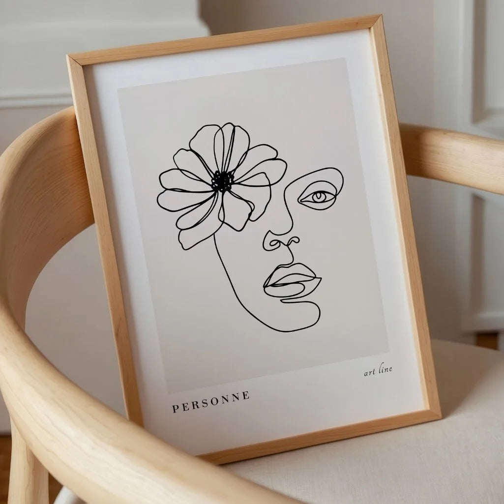 Affiche – Visage floral