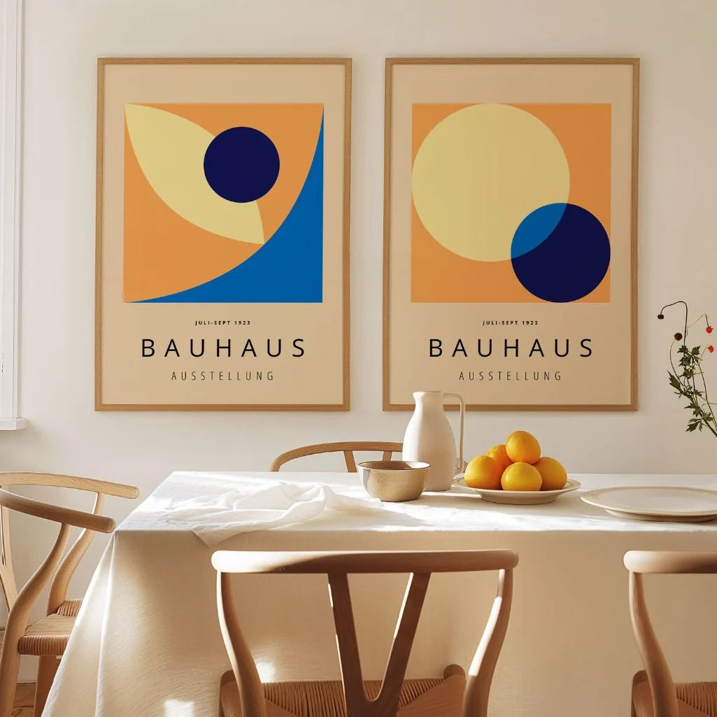 Bauhaus Color Circles Set of 2 Posters