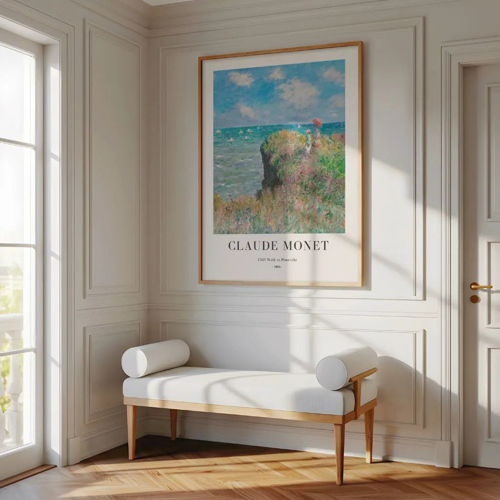 Claude Monet Cliff Walk at Pourville Poster