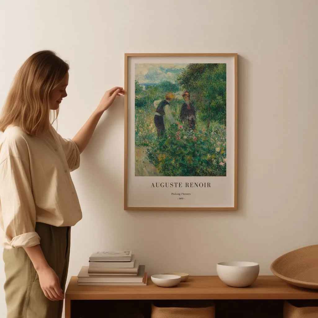 Auguste Renoir Picking Flowers Poster