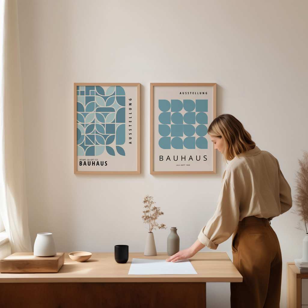 Bauhaus Bleu – Lot de 2 affiches