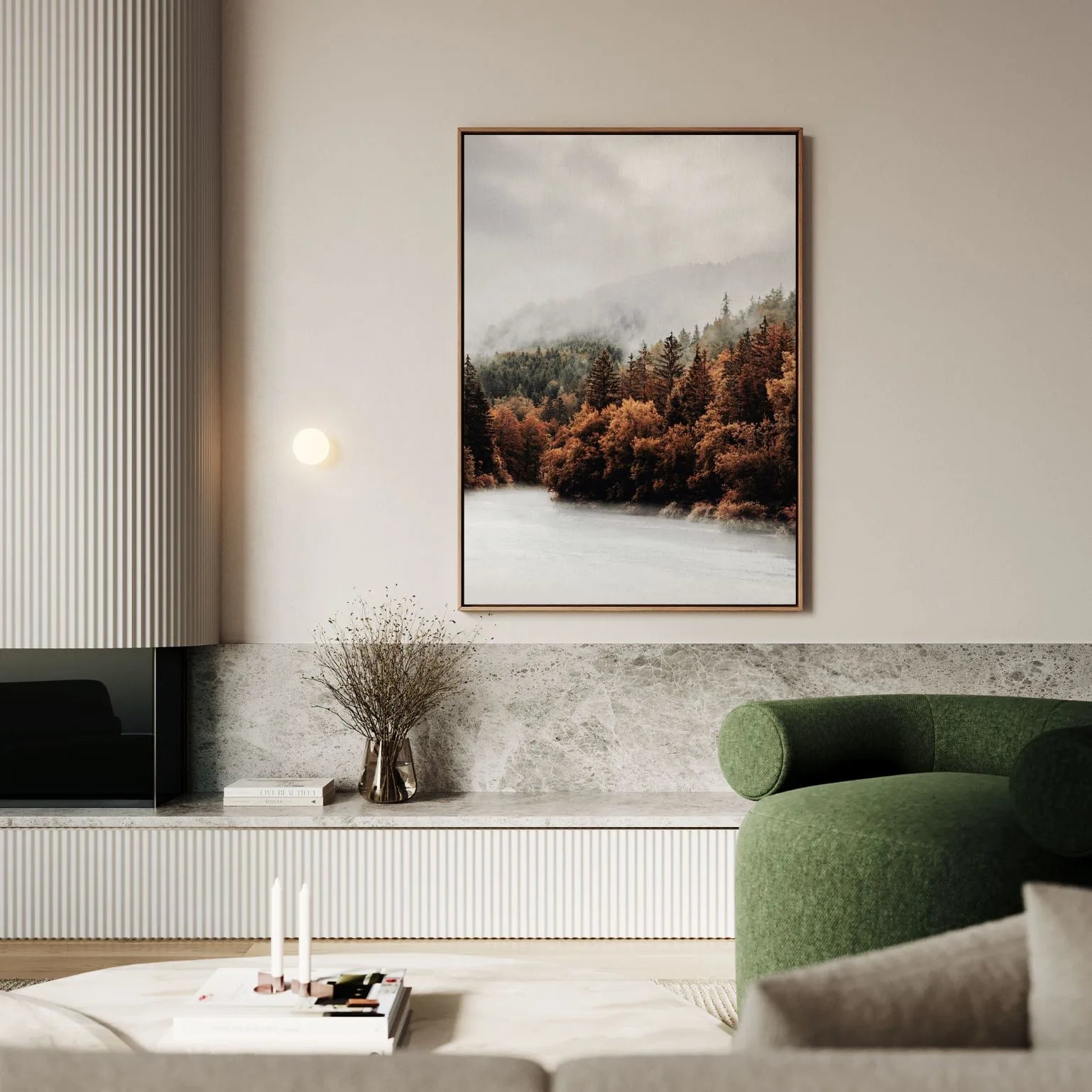 Framed Canvas Print Forest Silence