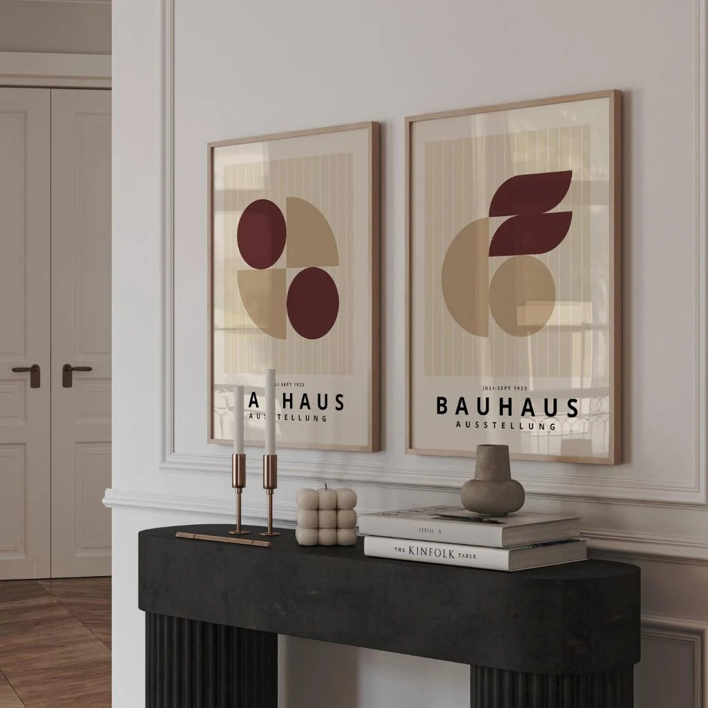 Bauhaus Bourgogne Beige – Lot de 2 affiches
