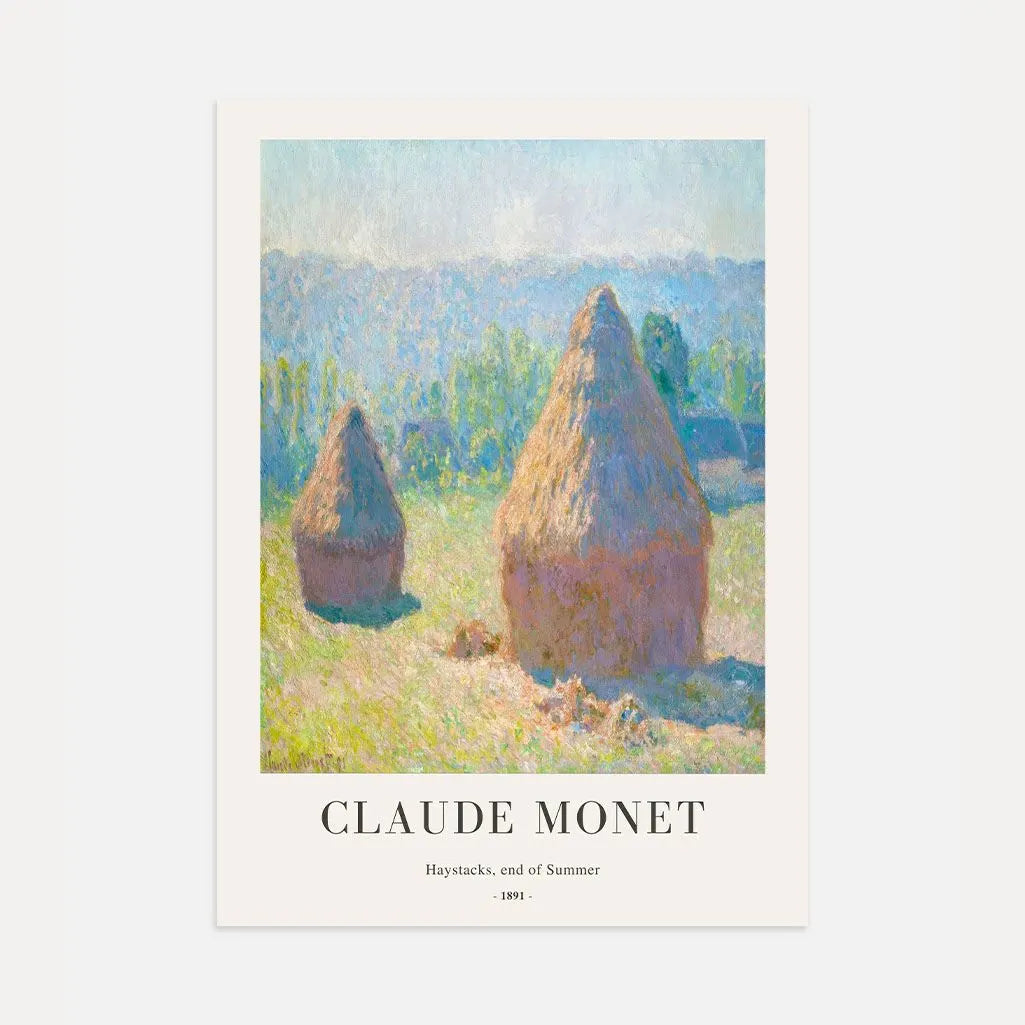Claude Monet Haystacks End of Summer Poster