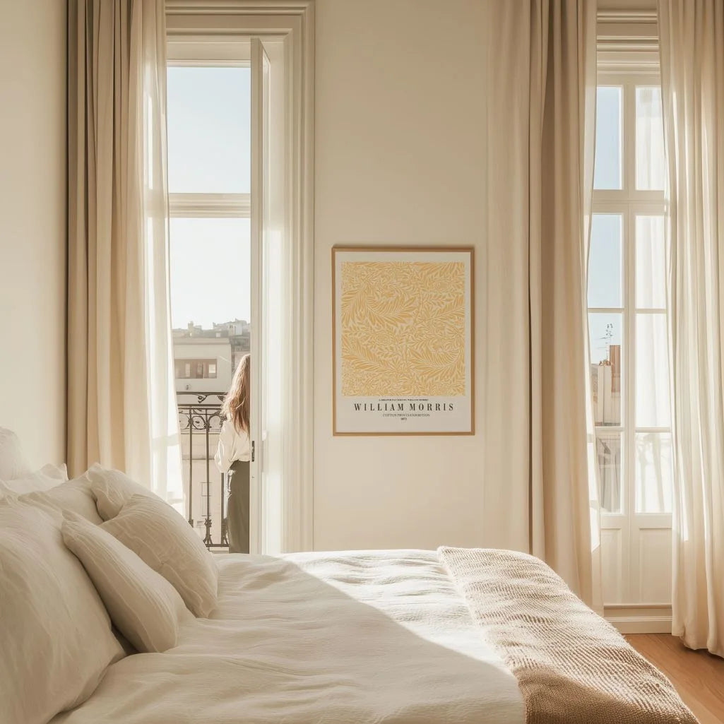 William Morris Larkspur Yellow Botanical Poster