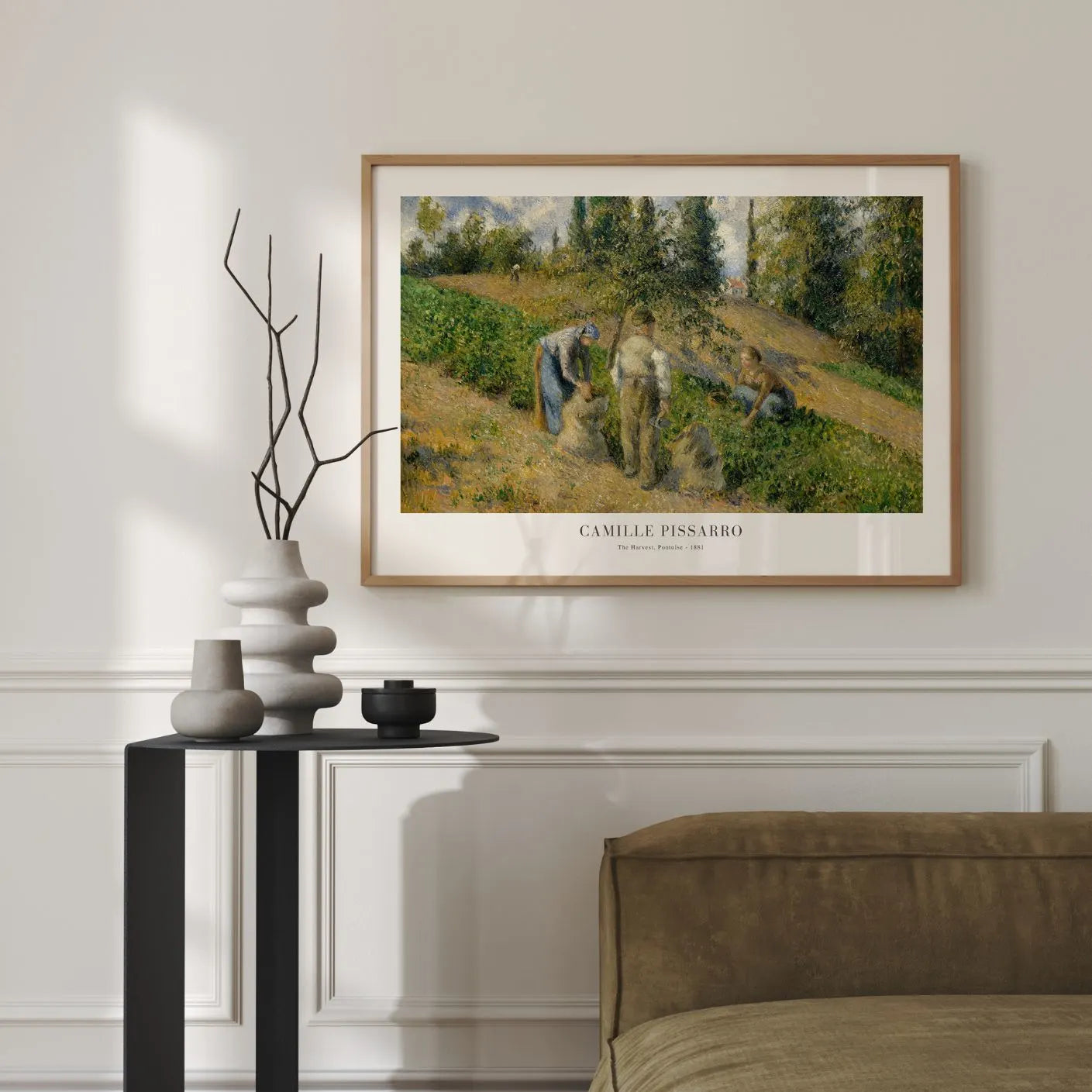 Camille Pissarro – La Récolte, Pontoise Affiche